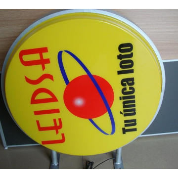 Boîte à lumière acrylique de forme ronde de publicité de LED (ALB-09)